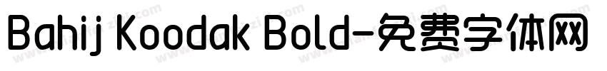 Bahij Koodak Bold字体转换